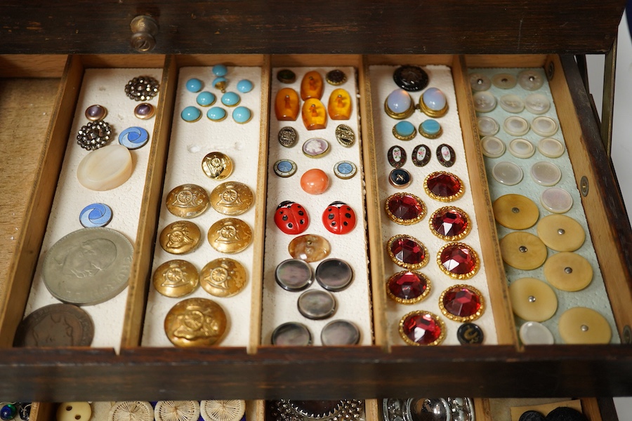 A collection of assorted early to mid 20th century buttons, largest 23mm;, Condition - good